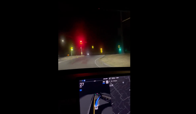 Fired Tesla Employee Posts New Video Of Full Self-Driving Running A Red Light