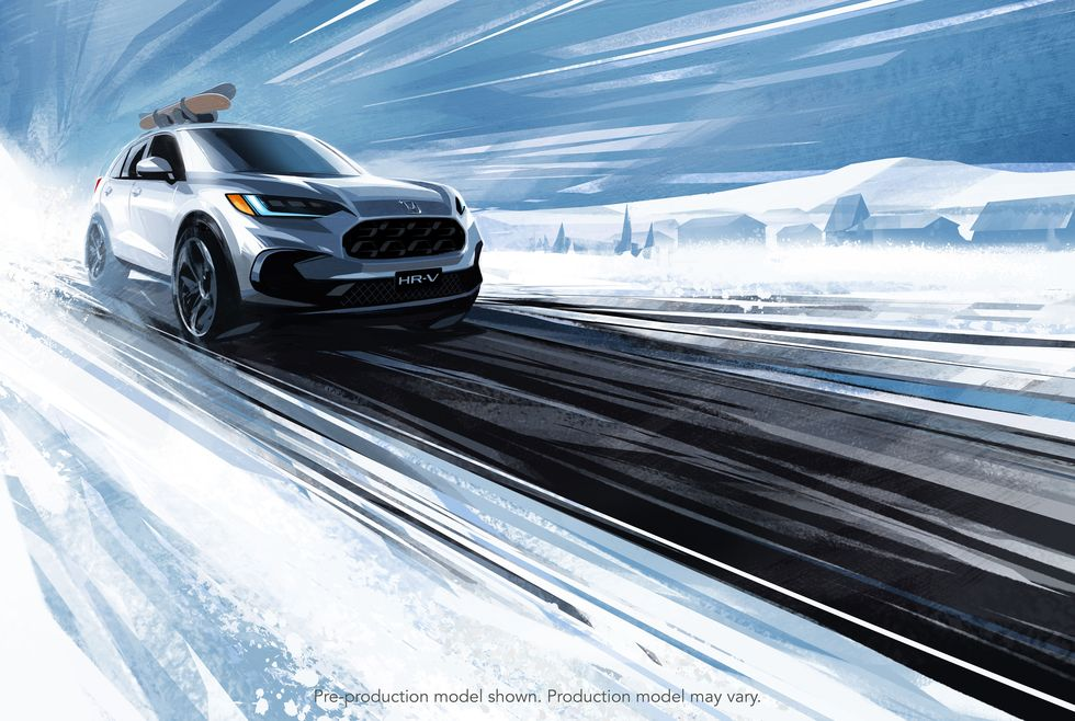 2023 Honda HR-V Previewed in Wintry Sketches