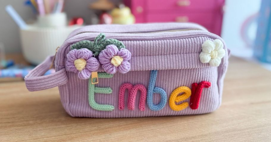 Last Chance! Custom Corduroy Pencil Cases from $10 Shipped on Amazon