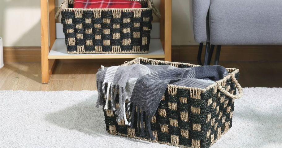 Better Homes & Gardens Seagrass Storage Basket 2-Pack Only $10 on Walmart.com (Reg. $29)