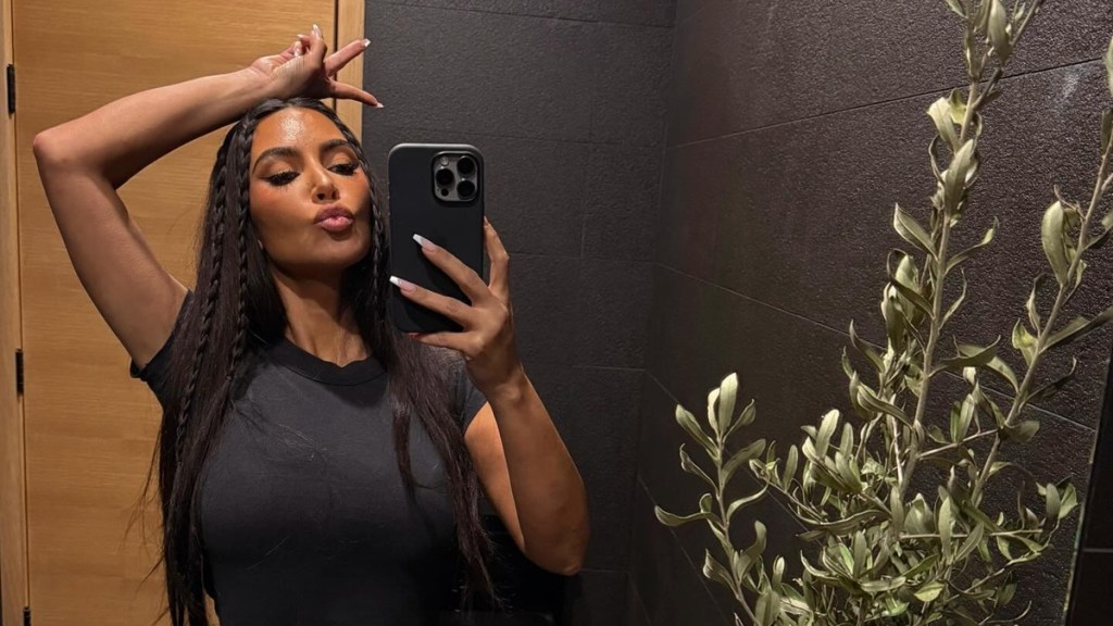 Kim Kardashian’s Tiny Thong Bikini Barely Holds On in Steamy New Photos