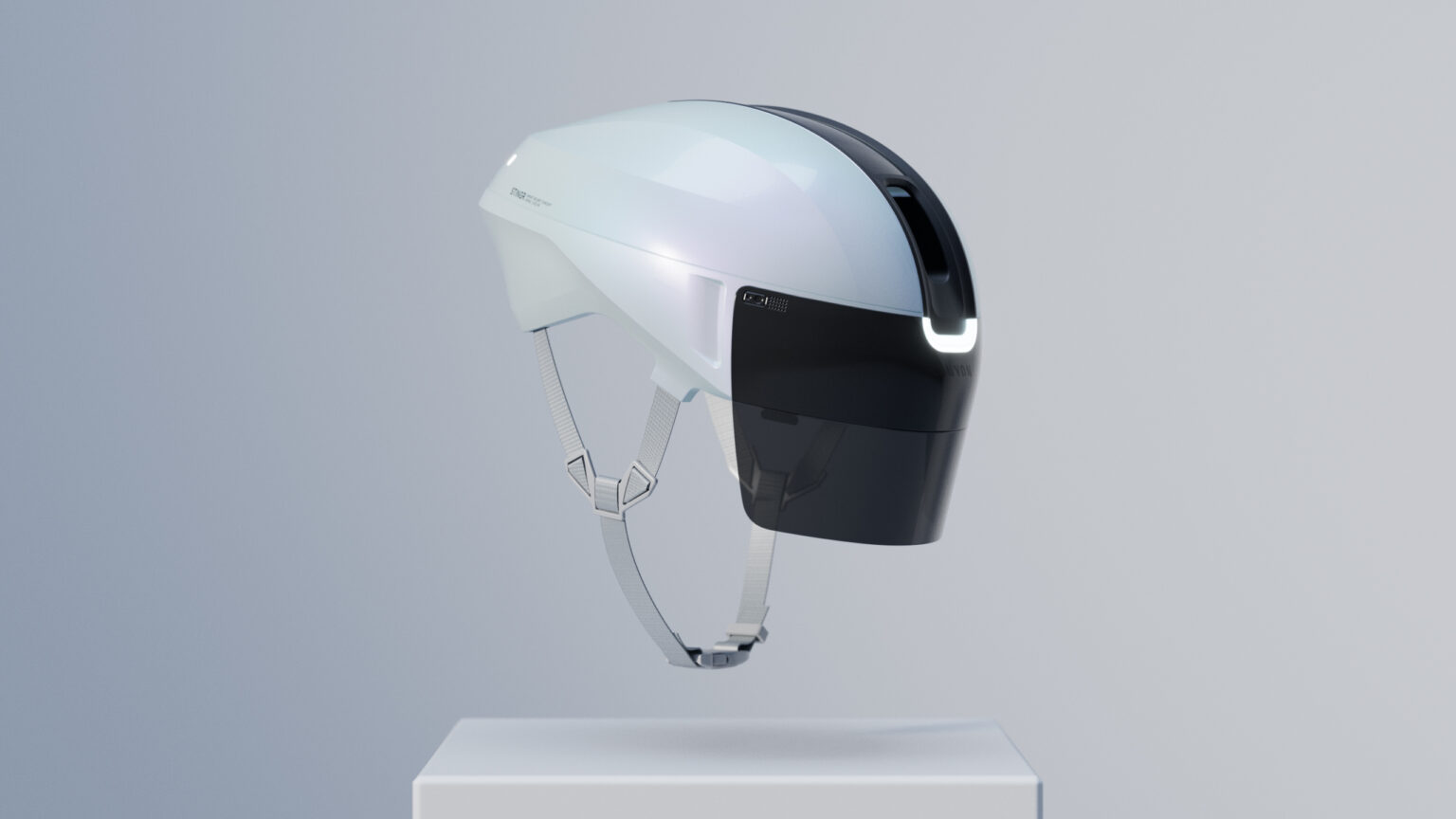 Canyon STINGR Smart Helmet Concept Includes Solar Panels & Self Cleaning, Motorized HUD Visor