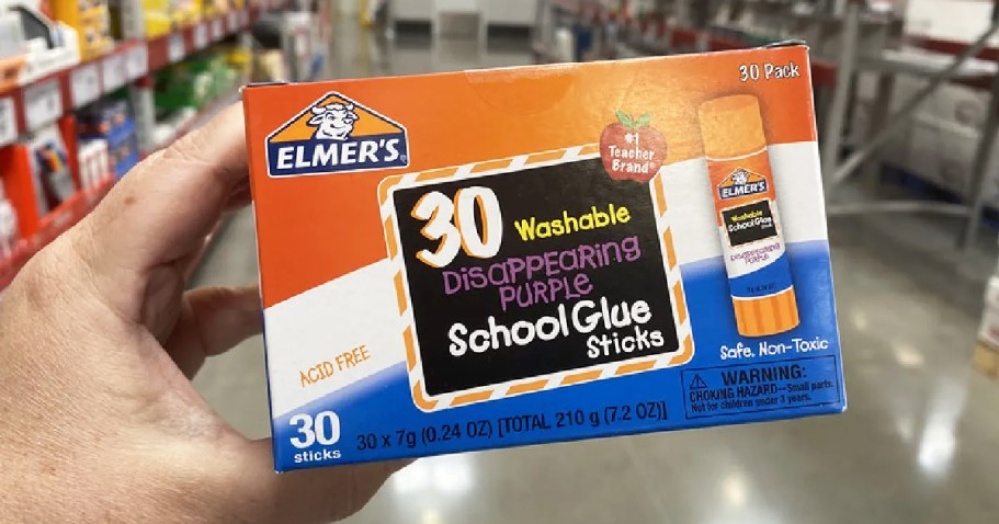 Elmer’s Disappearing Purple Glue Sticks 30-Pack Only $7.49 Shipped on Amazon