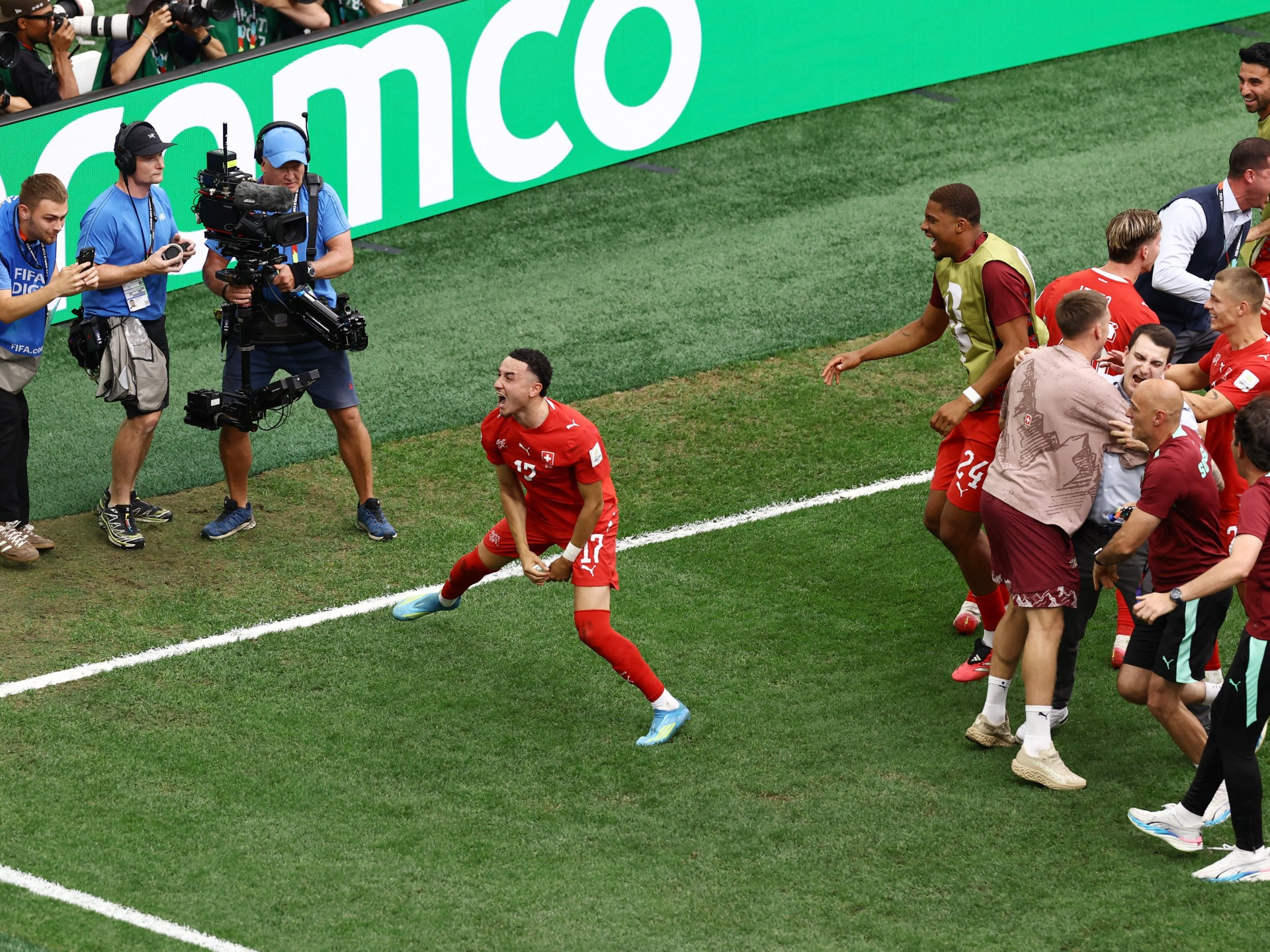 Switzerland face Argentina in World Cup quarterfinal after beating Colombia
