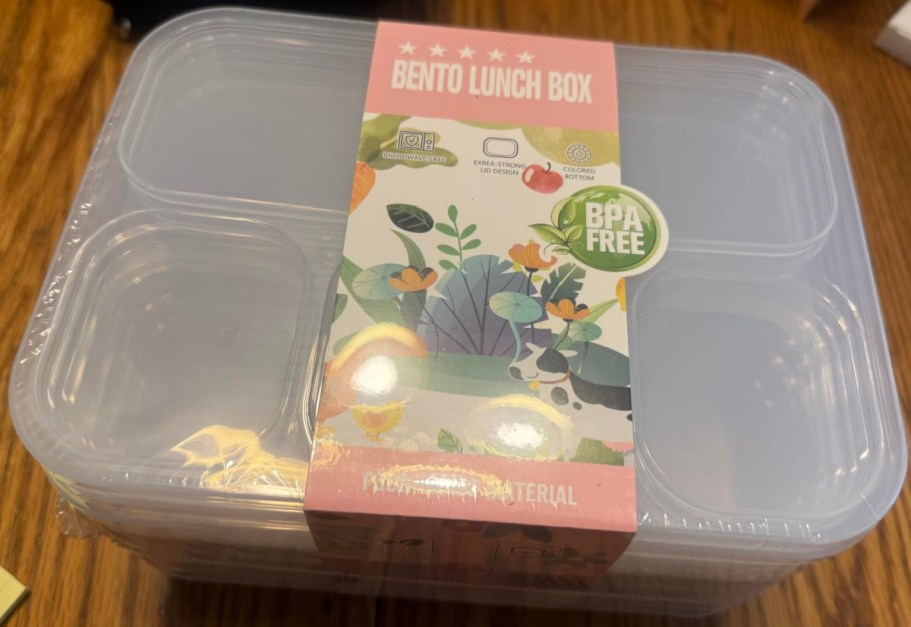 Bento Box 5-Pack Just $7.99 on Amazon | Great for Meal Prep & School Lunches!