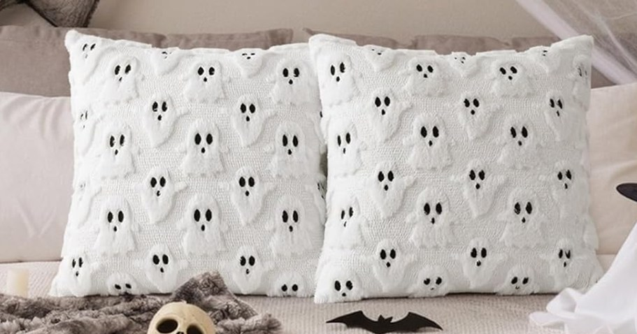 Halloween & Fall Throw Pillow Cover 2-Packs from $6.99 on Amazon