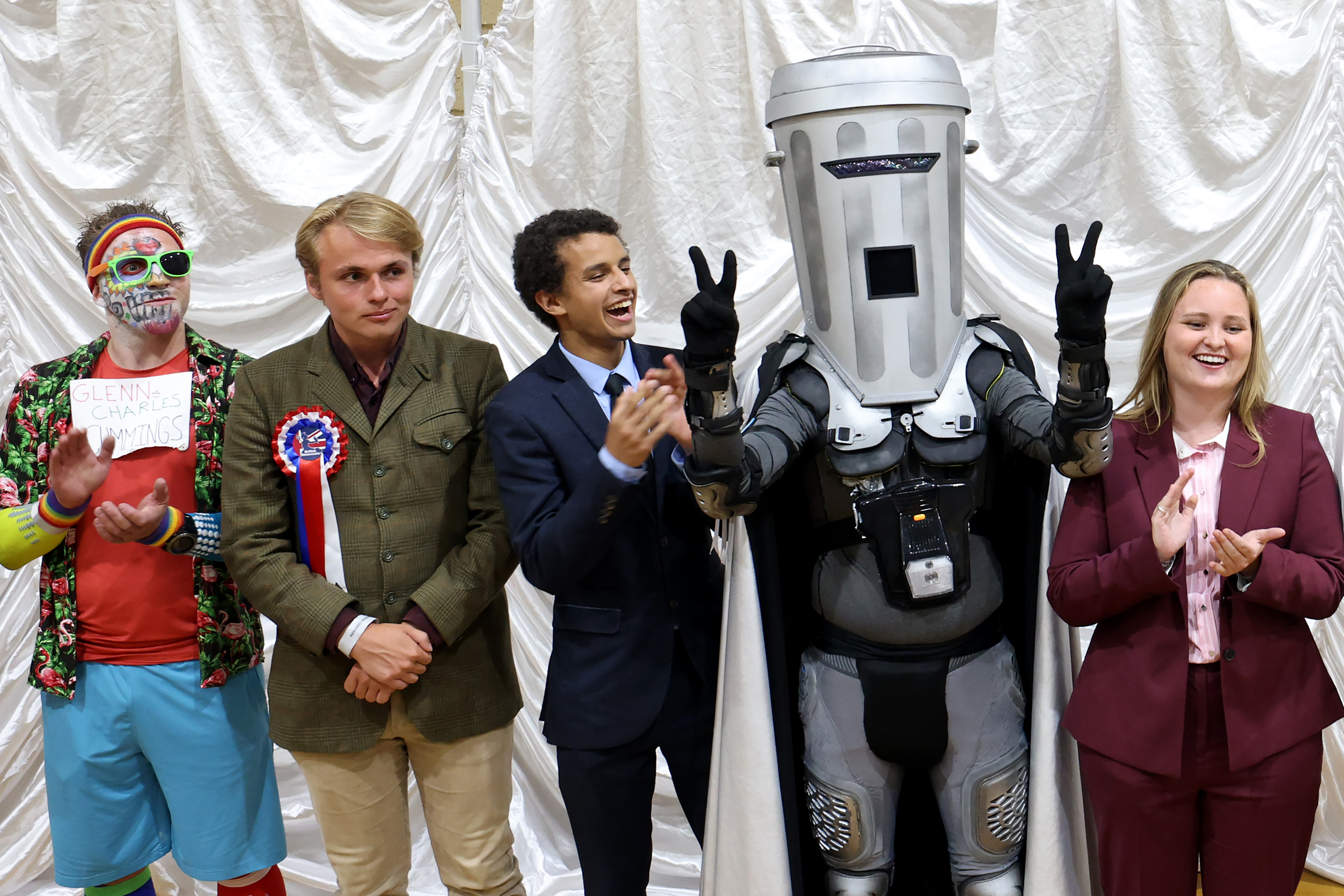 Nigel Farage beats Count Binface in Clacton by-election, but is absent from count