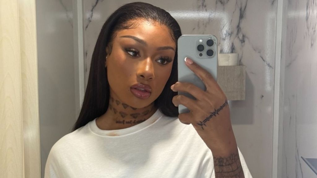 Megan Thee Stallion Almost Spills Out of Plunging Bra Top in NYC