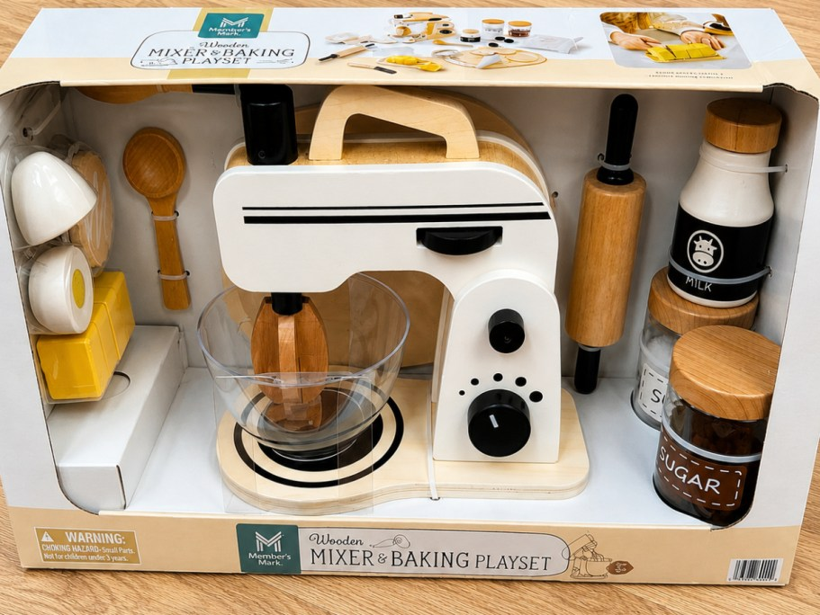 How Cute Is This New Wooden Mixer & Baking Playset at Sam’s Club?!