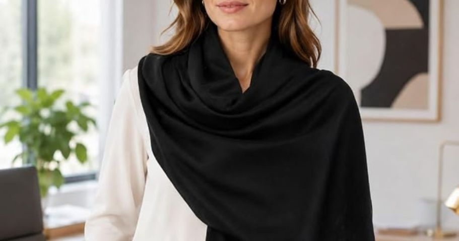 Cozy Fringe Pashminas from $13 on Amazon (+ $6.99 Silky Hair Scarves)