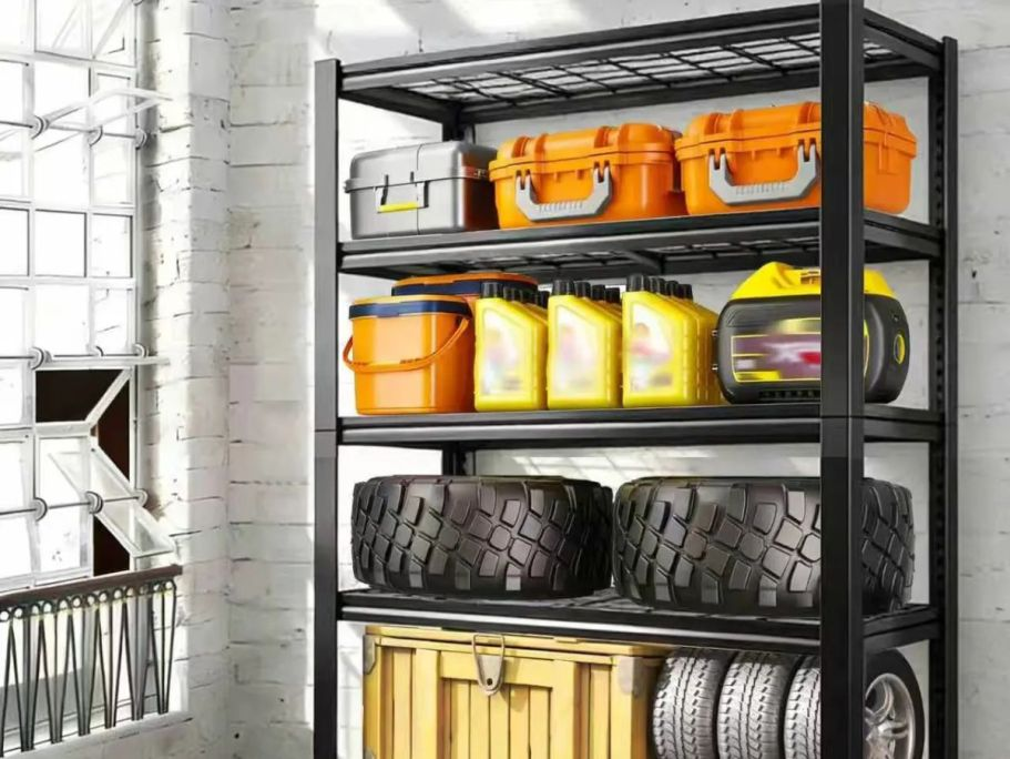 Heavy-Duty Metal Storage Shelf Just $36 Shipped (Reg. $96)