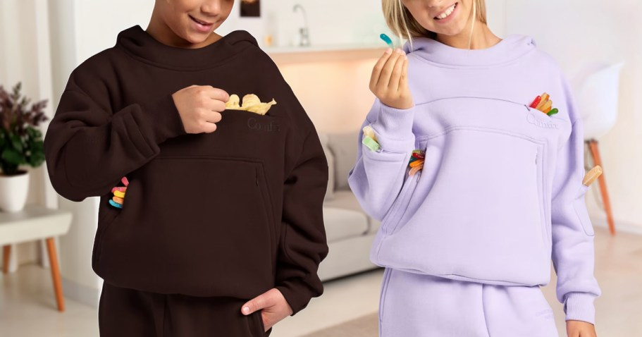 Over 50% Off Comfrt Snak Kids Hoodie (Features Secret Snack Compartments!)