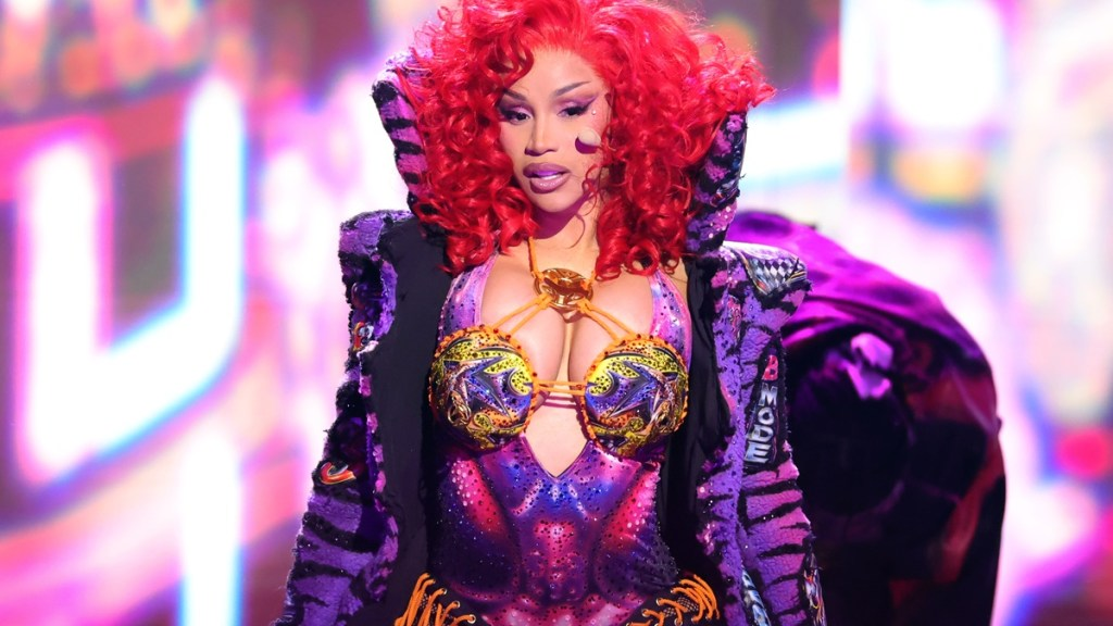 Cardi B Flaunts Her Curves in a Minidress That Barely Contains Them