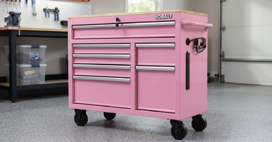 $100 Off Kobalt Rolling Wood Top Workbench w/ Drawers on Lowes.com (NEW Colors!)