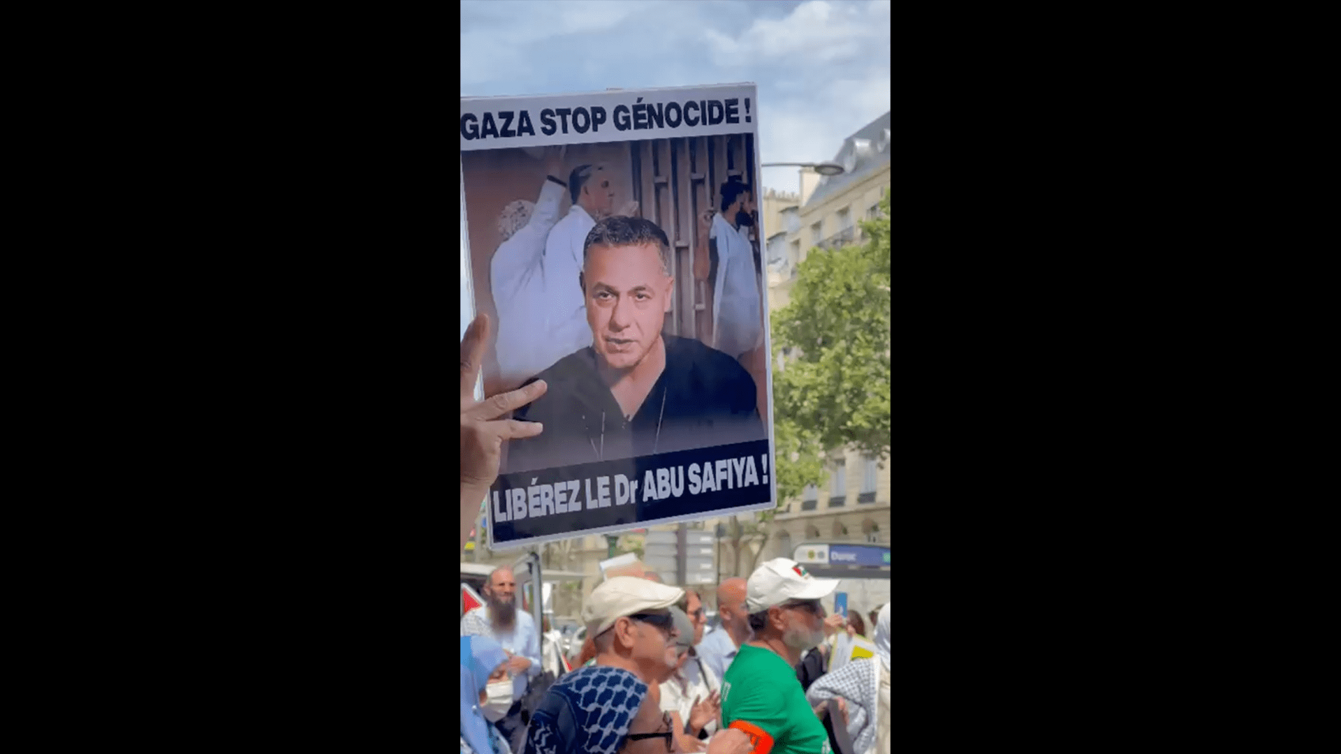 Protests in Paris, Gaza for release of Hussam Abu Safia