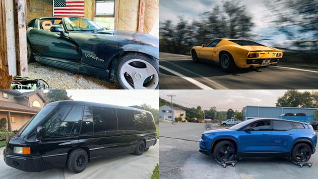 Cheap Dodge Viper, Broke Rivian Truck And A 'Nice' Corvette Race Car In This Week's Car Buying Roundup