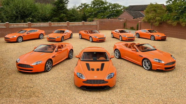 For Almost $500K, These Orange Aston Martins Can Be Your Whole Personality