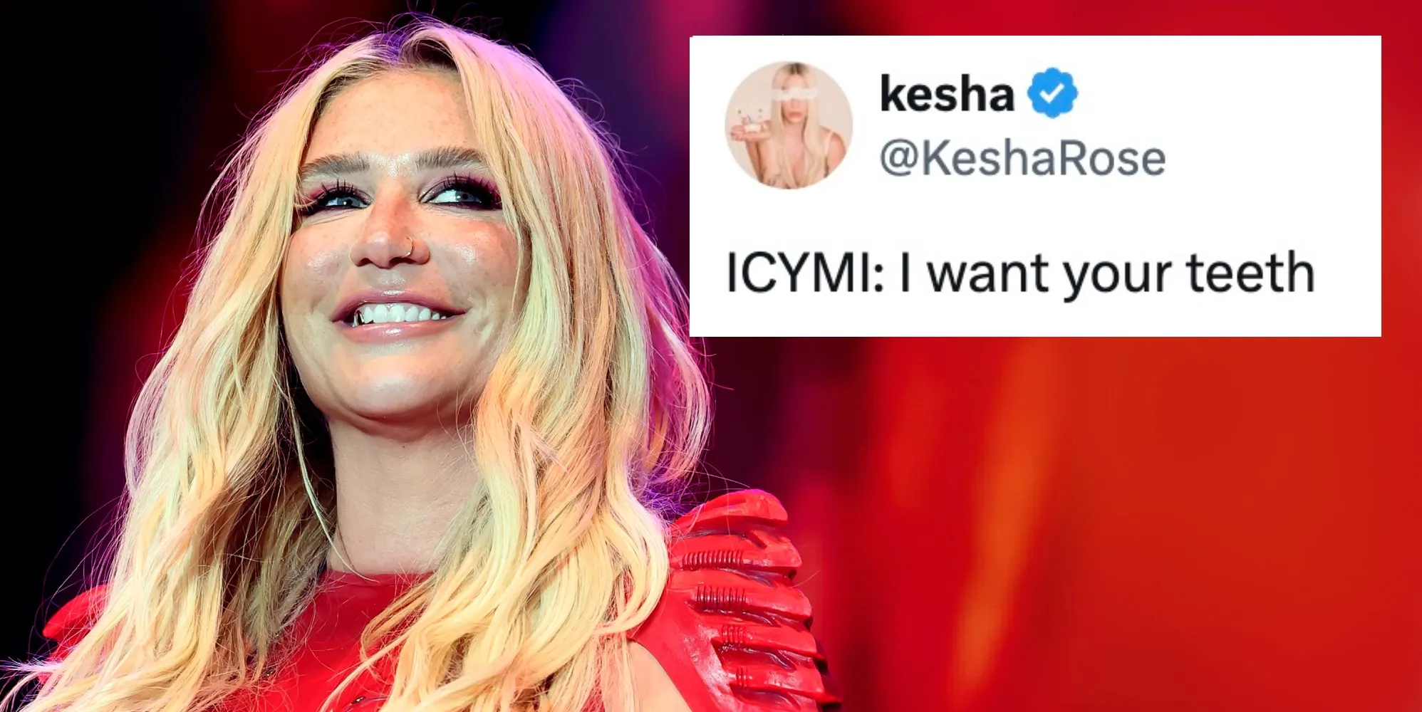 Kesha wants fans to send her their teeth… yes, really