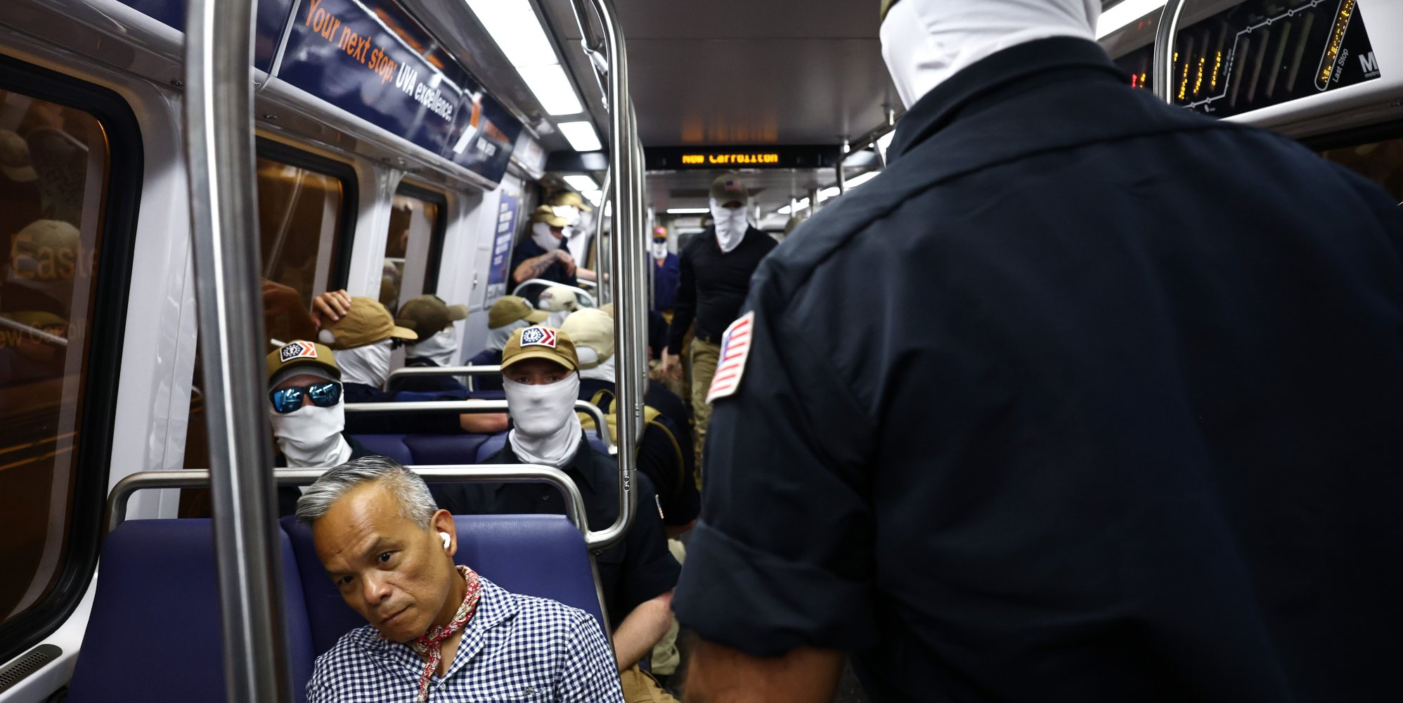 Gay man in viral DC Metro photo was ‘terrified’ surrounded by masked white nationalists