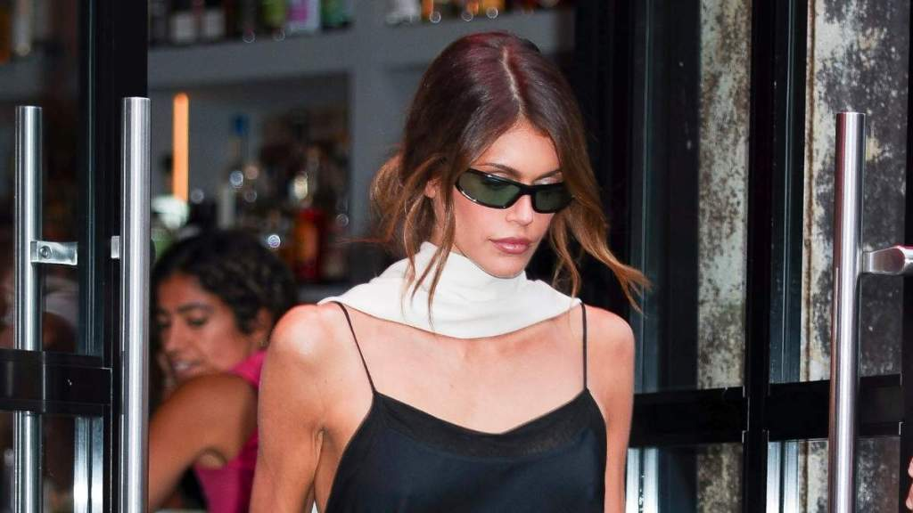 Kaia Gerber’s Slinky Toteme Dress Hangs by the Thinnest Strings