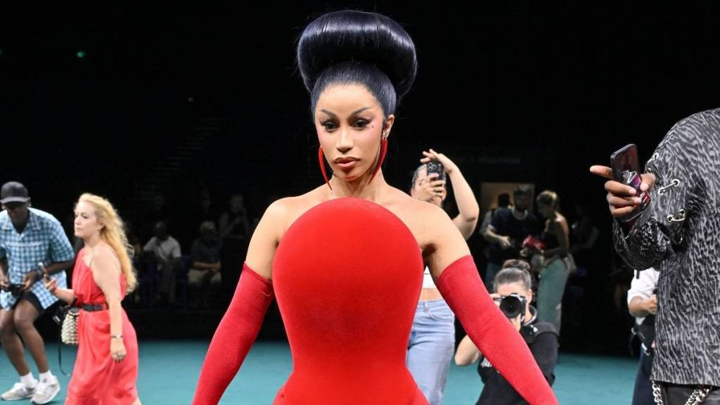 Cardi B Twerks in Cheeky Lace-up Pants & Wildly Plunging Top at NYC Party