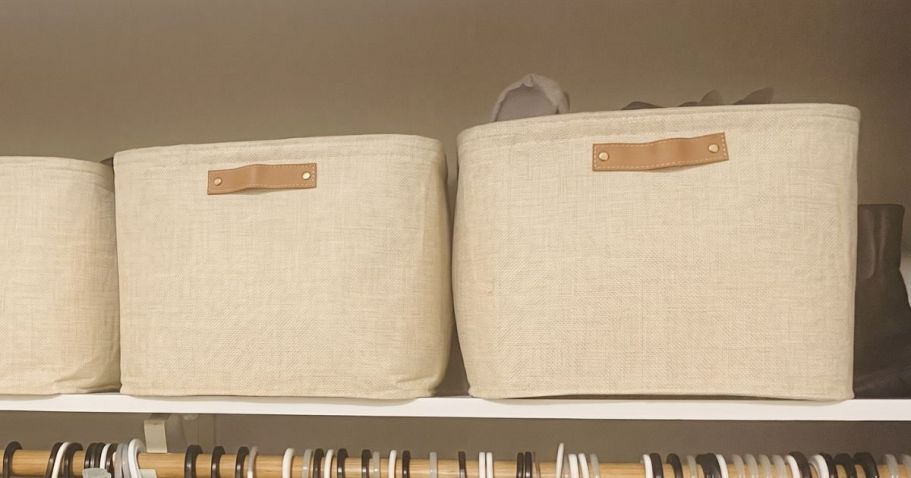 TWO Mainstays Felt Storage Baskets Only $10.48 on Walmart.com (Reg. $30)