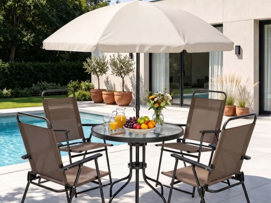 Up to 75% Off Wayfair Patio Furniture + FREE Shipping | Dining Set Just $141.99 Shipped