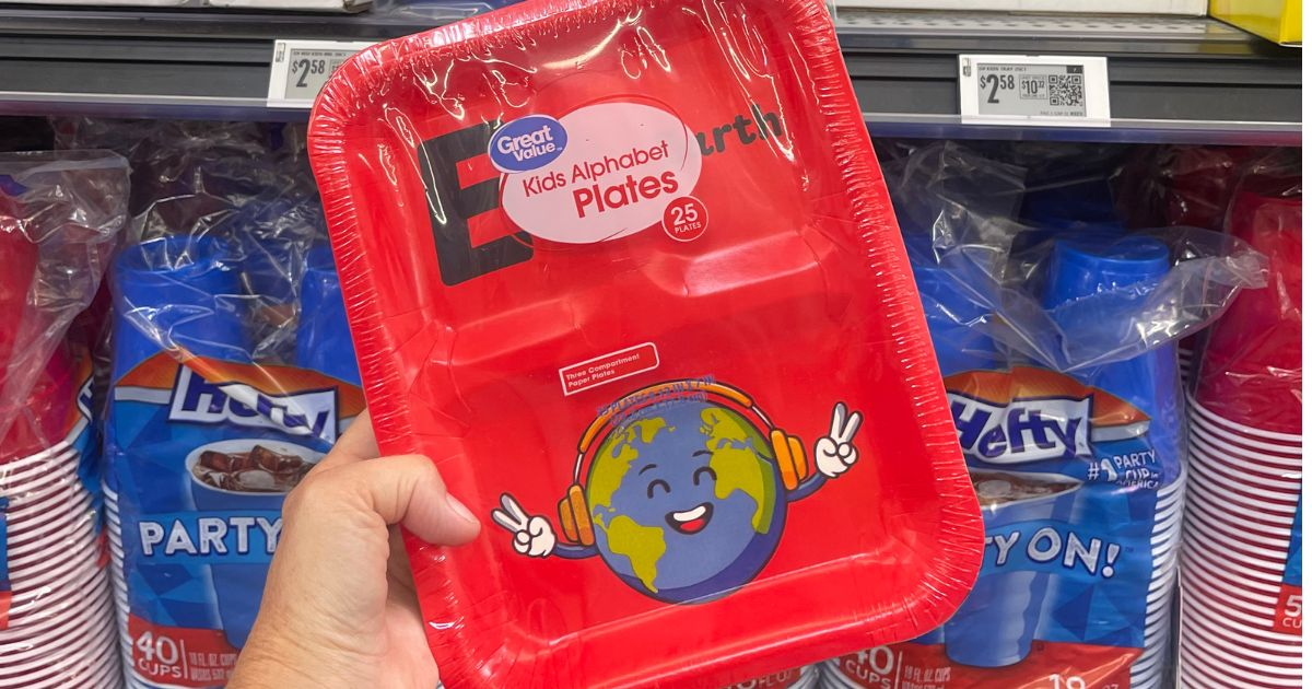 Great Value Kids Alphabet Paper Plates or Bowls Only $2.58 on Walmart.com