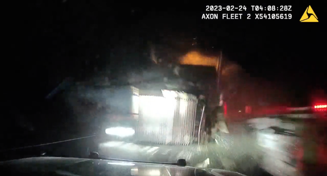 Heavy-Duty Tow Truck Slams Into 3 Cop Cars on Closed Highway in NJ