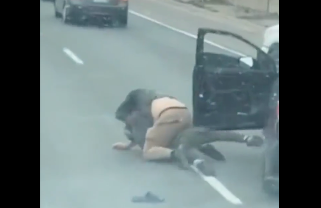 Watch Two Road Raging Canadians Wrestle It Out On An Active Highway
