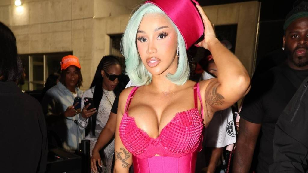 Cardi B Strips Down To Plunging Catsuit Riddled With Racy Back Cutouts