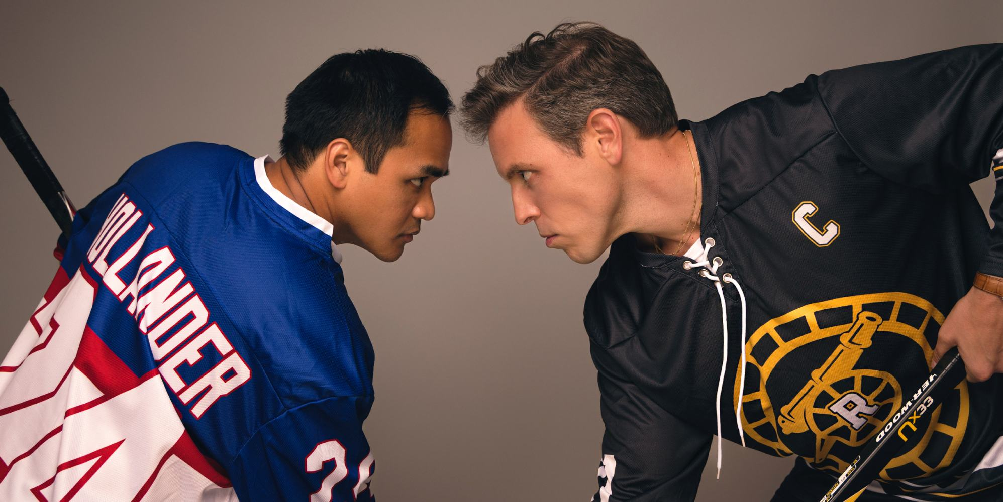 Heated Rivalry: The Musical Parody’s Shane and Ilya sit down for flirty chat