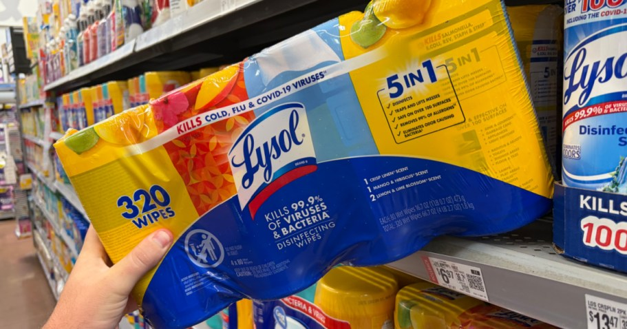 Lysol Disinfecting Wipes 4-Pack Just $11 Shipped for Amazon Prime Members