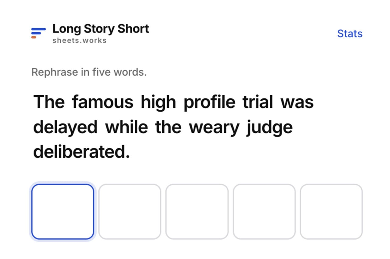 ‘Long Story Short’ Wants to Be the Wordle of Editing Bad Sentences