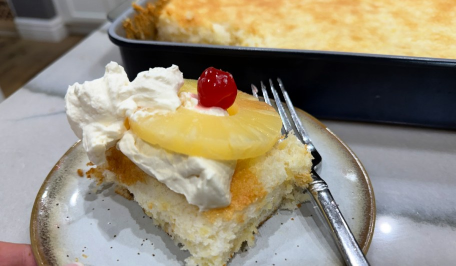 This 2 Ingredient Pineapple Angel Food Cake is Fantastic!