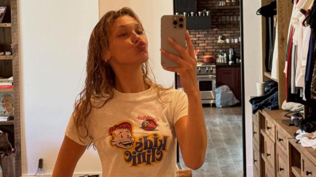 Bella Hadid’s Wet Look Turns Saucier With Plunging Micro Minidress